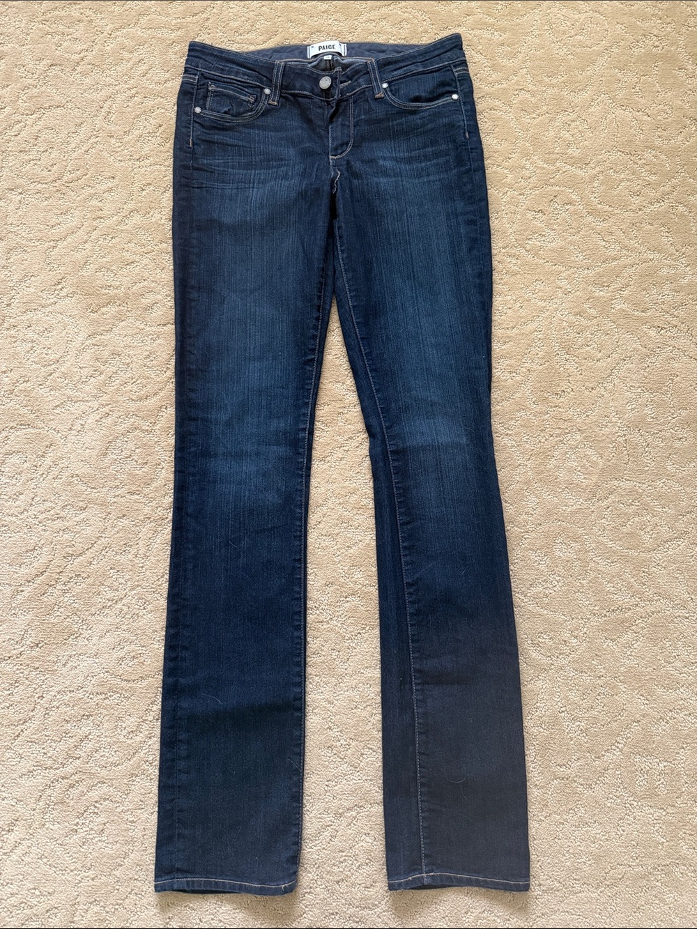 PAIGE Dark Indigo Skyline Straight, 28
